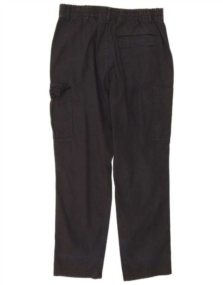 Zara Mens Straight Cargo Trousers EU 42 Large W32 L29 Black