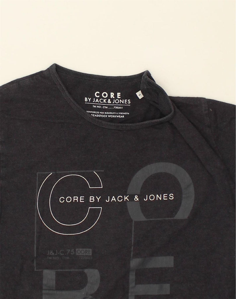 JACK & JONES Mens Graphic T-Shirt Top Small Black Cotton | Vintage Jack & Jones | Thrift | Second-Hand Jack & Jones | Used Clothing | Messina Hembry 