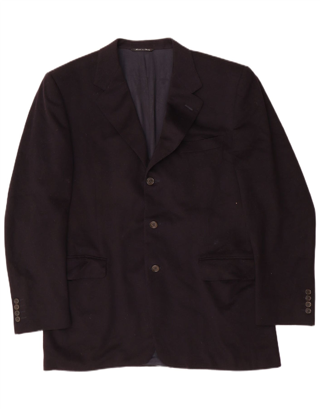 Canali Mens 3 Button Blazer Jacket IT 52 XL Navy Blue Wool