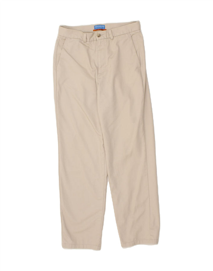 DOCKERS Womens Straight Chino Trousers W28 L29 Beige Cotton Vintage Dockers and Second-Hand Dockers from Messina Hembry 
