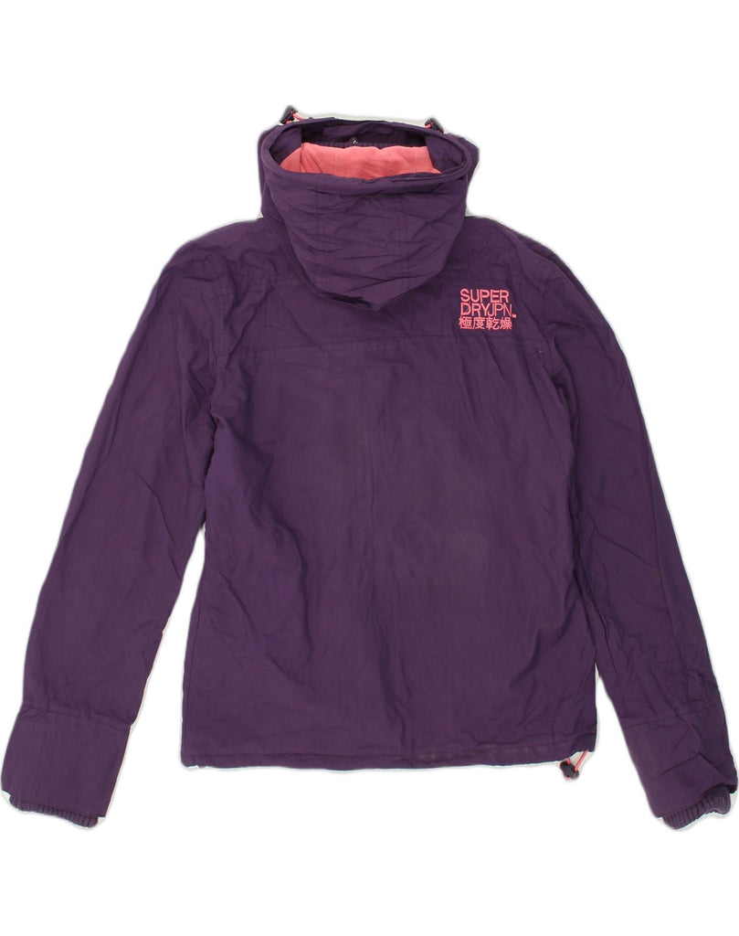 SUPERDRY Womens Windcheater Hooded Windbreaker Jacket UK 10 Small Purple | Vintage Superdry | Thrift | Second-Hand Superdry | Used Clothing | Messina Hembry 