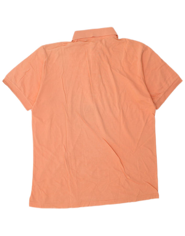 Sergio Tacchini Mens Polo Shirt Large Orange Cotton