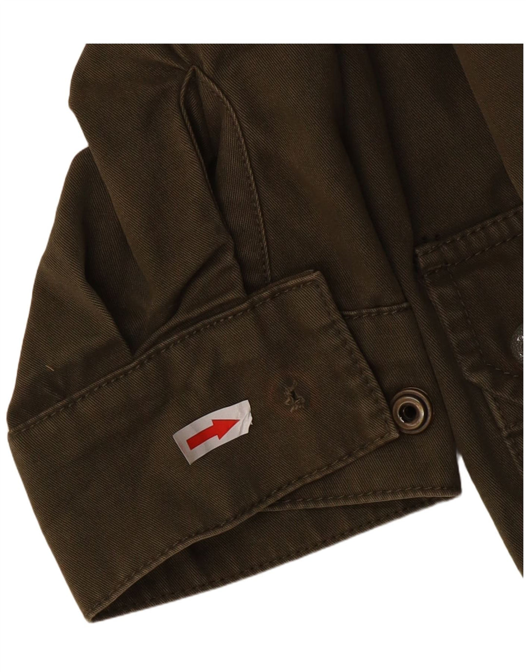 TOPSHOP Womens Oversized Military Jacket UK 10 Small Khaki Cotton
