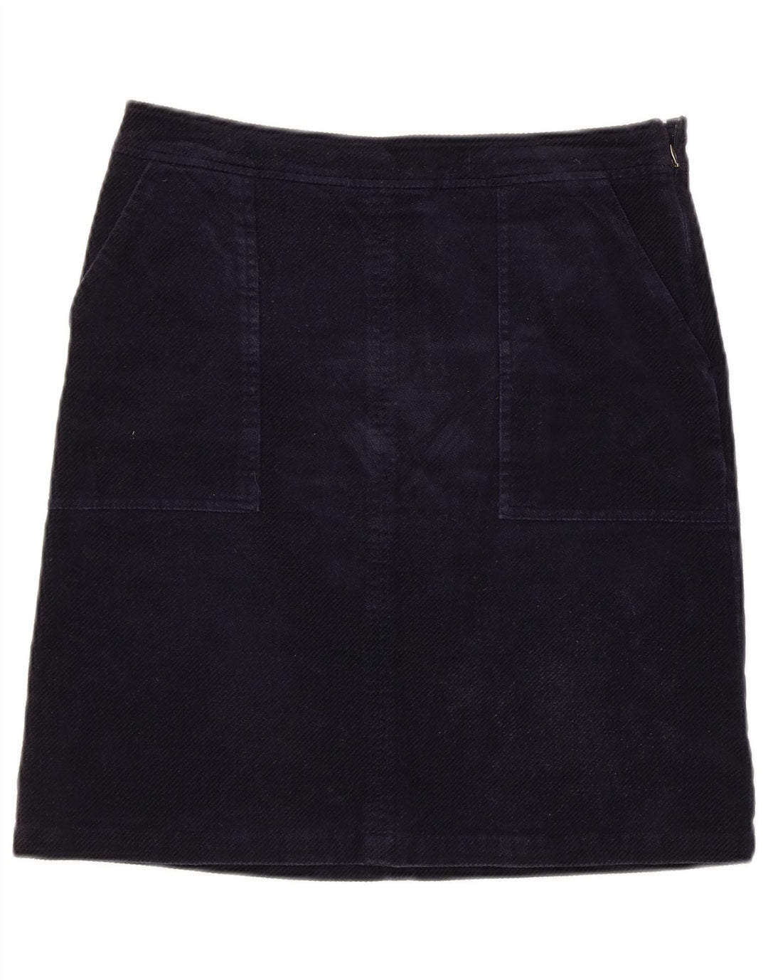 White Stuff Womens Corduroy Skirt UK 10 Small W32 Navy Blue Cotton