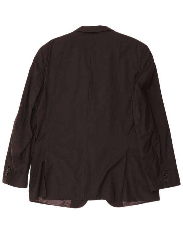 HUGO BOSS Mens 2 Button Blazer Jacket EU 52 XL Black Viscose