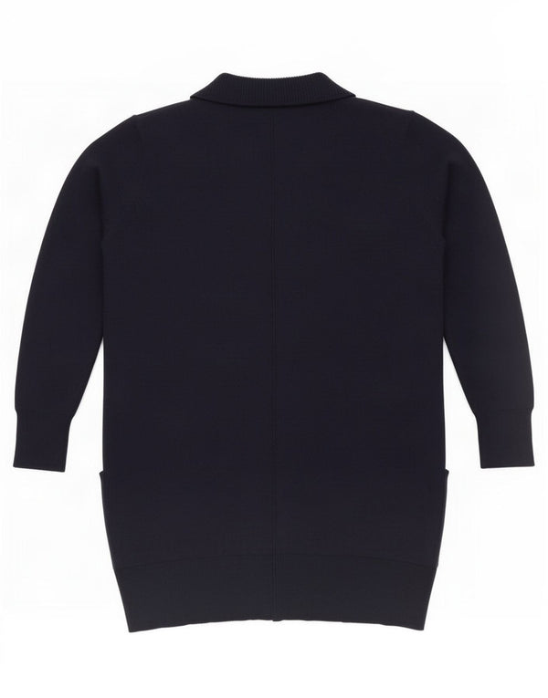 Marks & Spencer Womens Longline Open Cardigan Sweater UK 6 XS Navy Blue