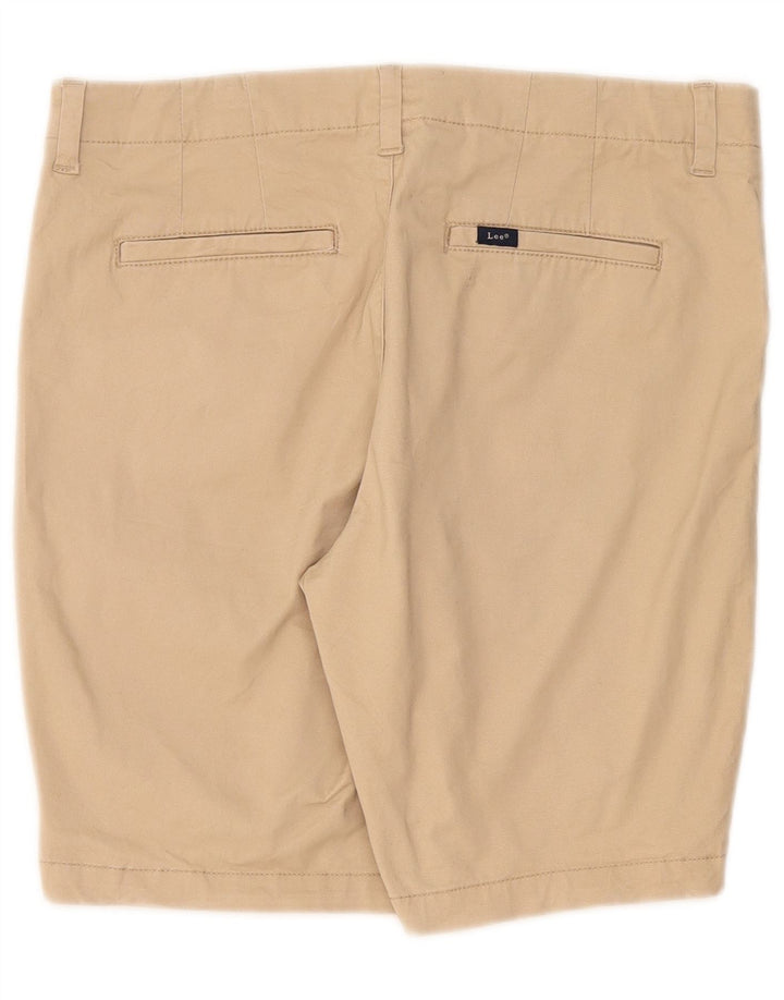 Lee Womens Casual Shorts US 12 Large W34 Beige Cotton