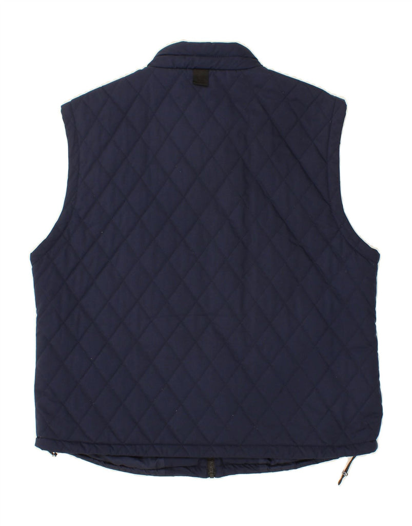 ZARA Mens Quilted Gilet UK 42 XL Navy Blue Polyester Vintage Zara and Second-Hand Zara from Messina Hembry 