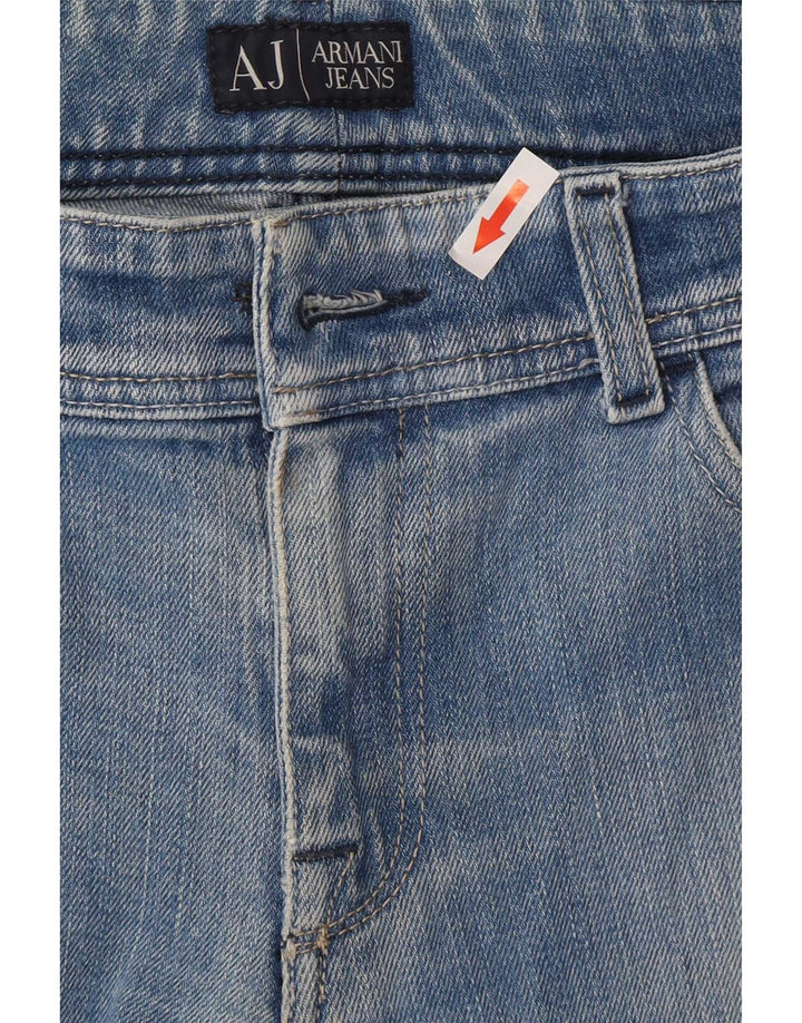 Armani Womens Straight Jeans W27 L32 Blue Cotton