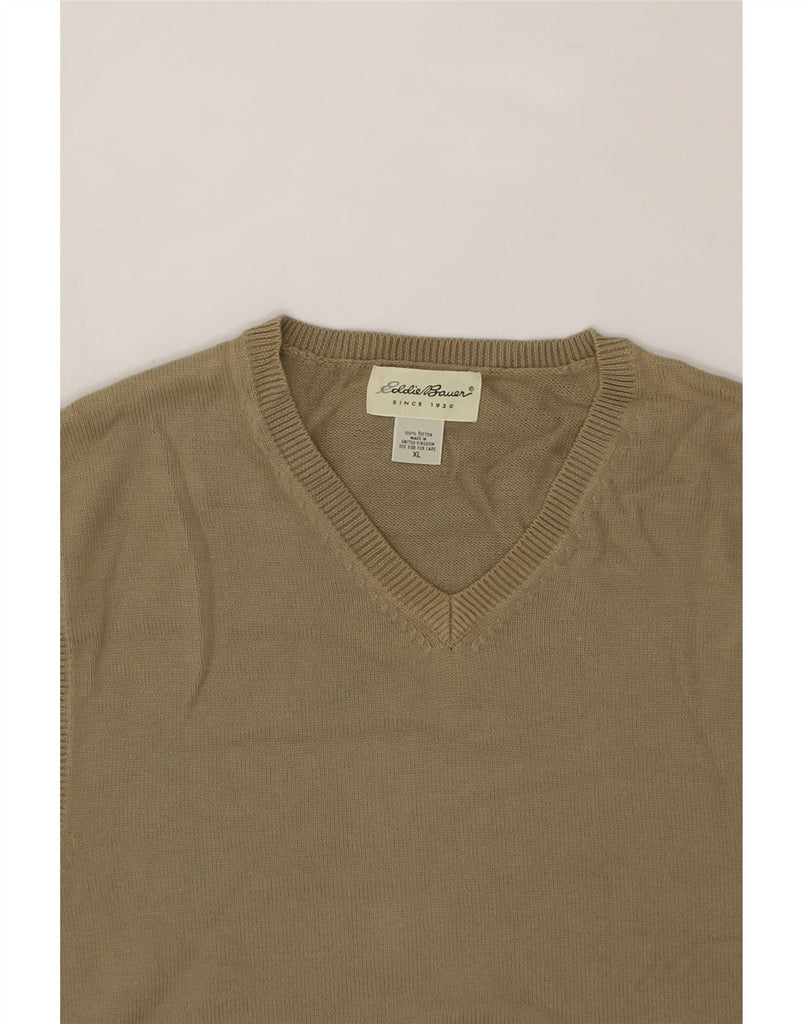 EDDIE BAUER Mens Vest Tank Top XL Beige Cotton Vintage Eddie Bauer and Second-Hand Eddie Bauer from Messina Hembry 