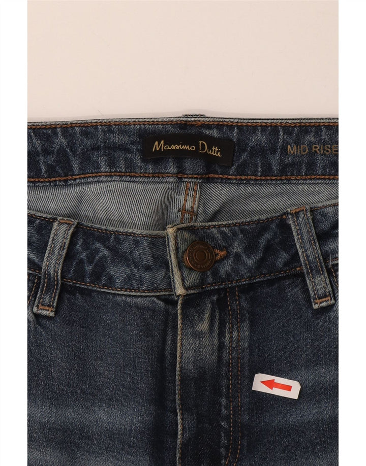 Massimo Dutti Womens Cigarette Straight Jeans EU 42 Large W32 L27 Blue