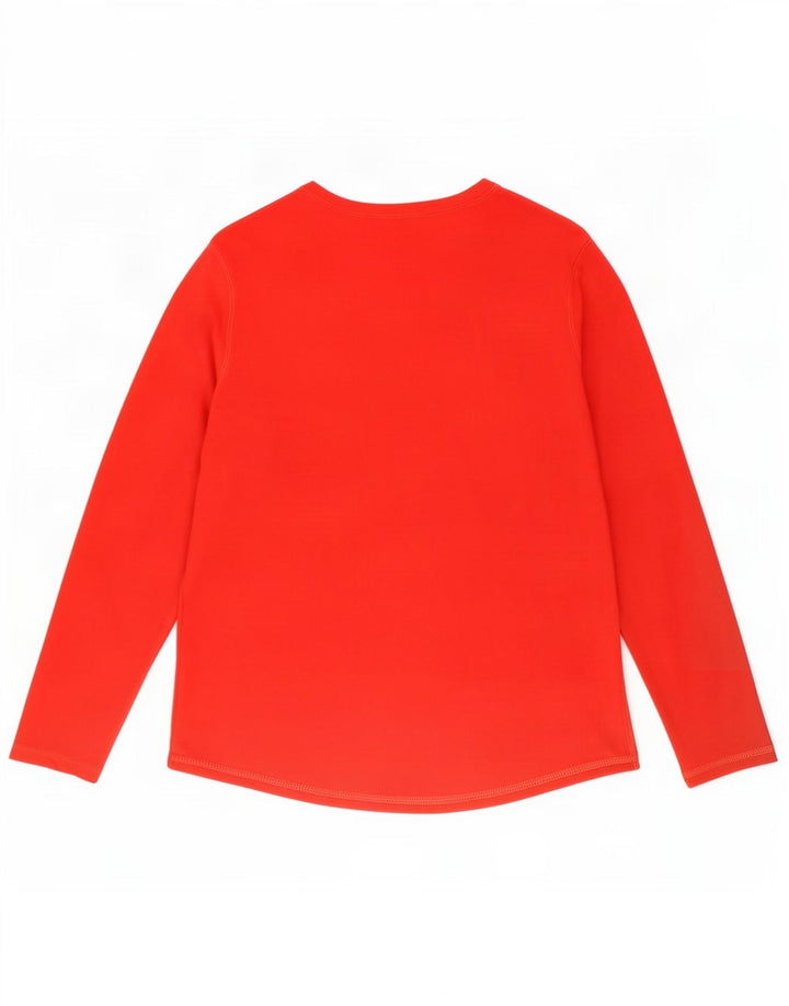 Marks & Spencer Womens Graphic Top Long Sleeve UK 16 Large Red Cotton