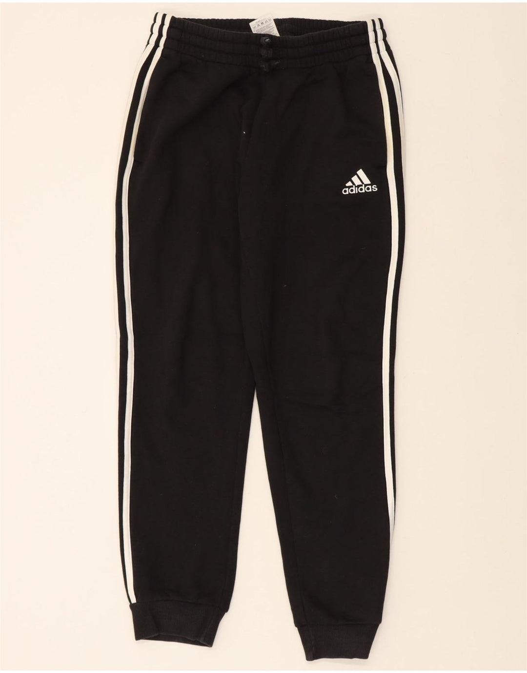 ADIDAS Mens Tracksuit Trousers Joggers Small  Black Cotton Vintage Adidas and Second-Hand Adidas from Messina Hembry 