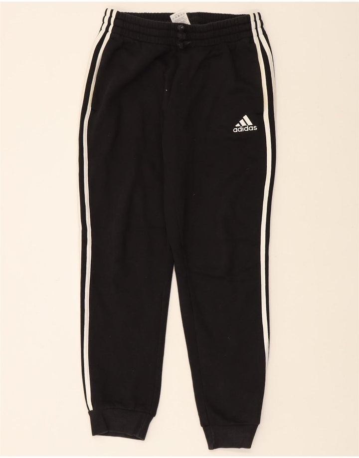 ADIDAS Mens Tracksuit Trousers Joggers Small  Black Cotton Vintage Adidas and Second-Hand Adidas from Messina Hembry 