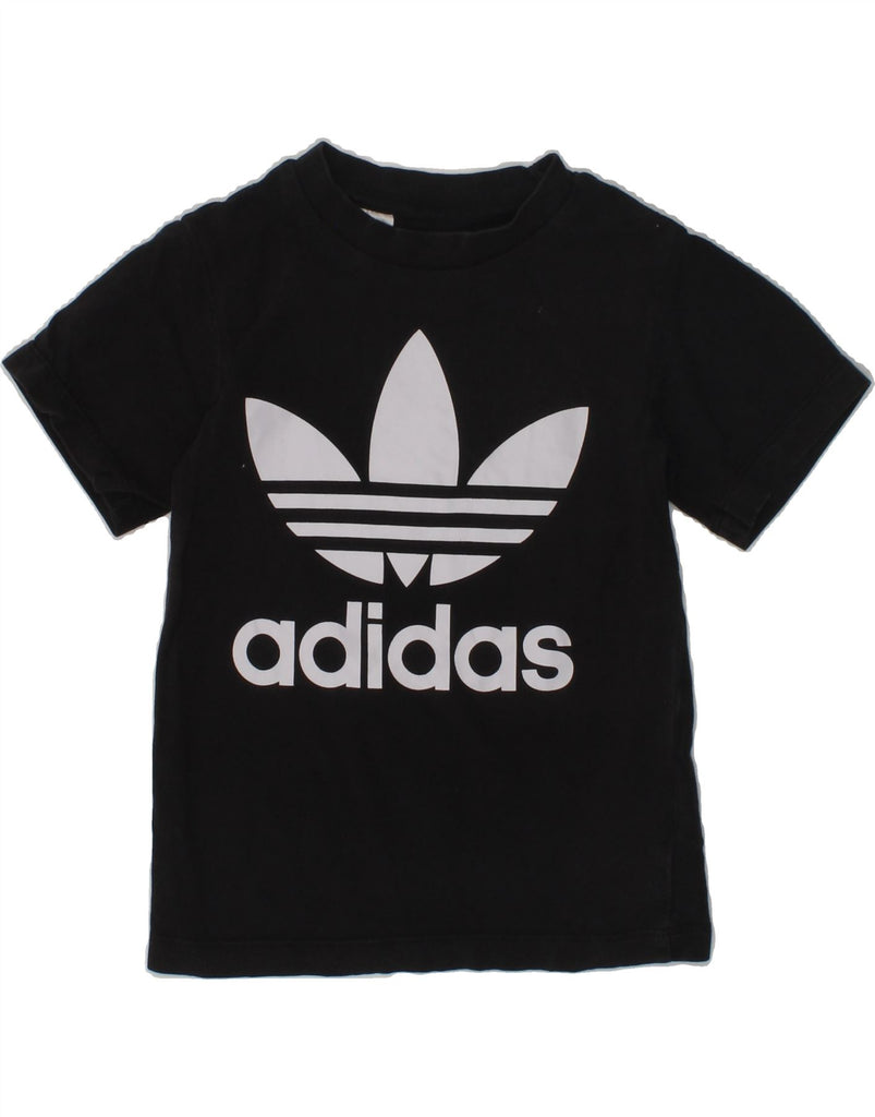 ADIDAS Boys Graphic T-Shirt Top 2-3 Years Black Cotton | Vintage Adidas | Thrift | Second-Hand Adidas | Used Clothing | Messina Hembry 