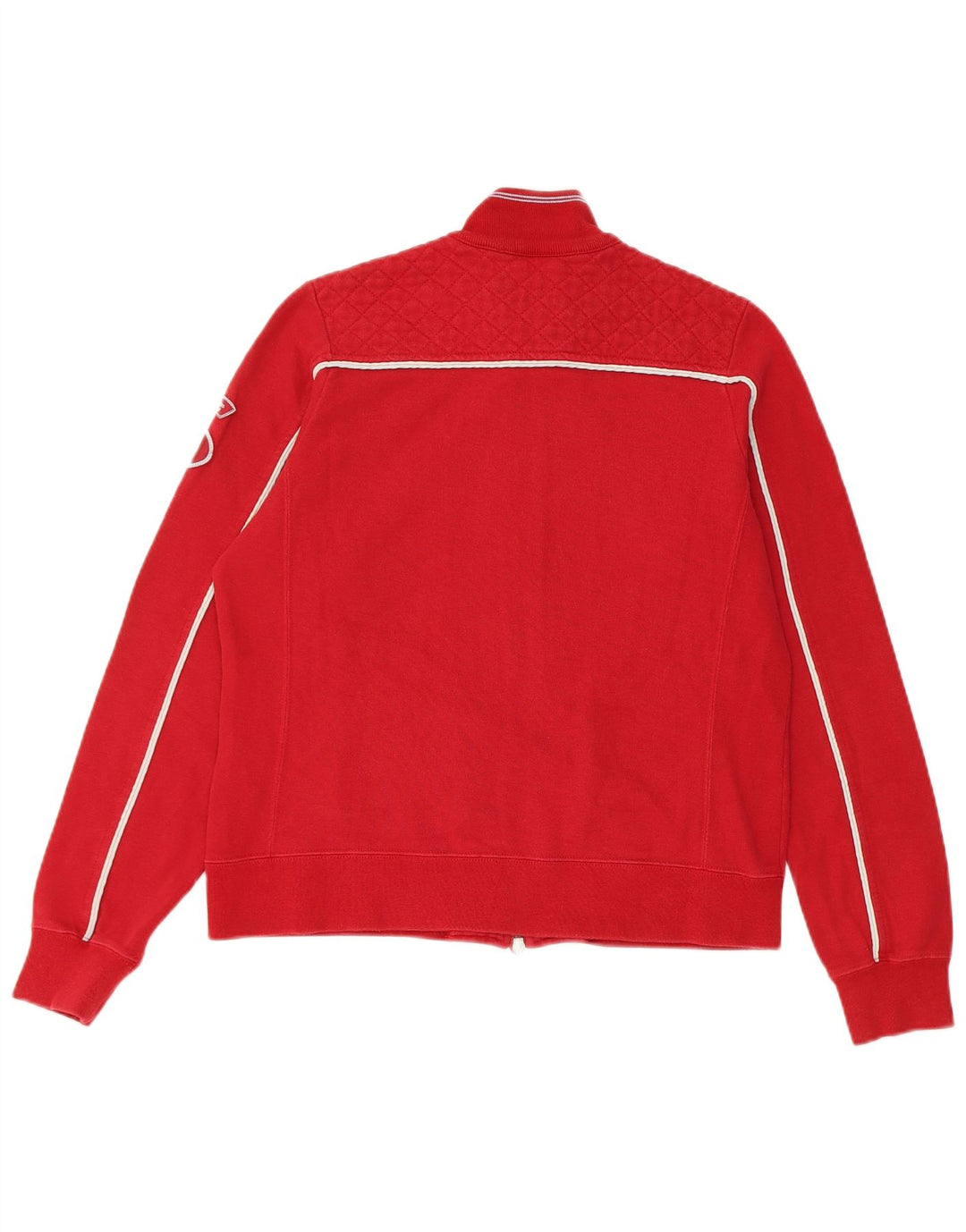 Champion Womens Graphic Tracksuit Top Jacket UK 14 Large Red Cotton