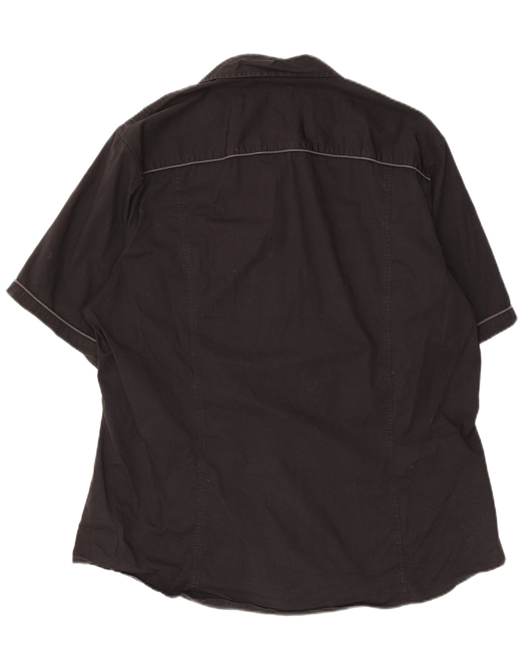 Calvin Klein Jeans Mens Short Sleeve Shirt 2XL Black Cotton