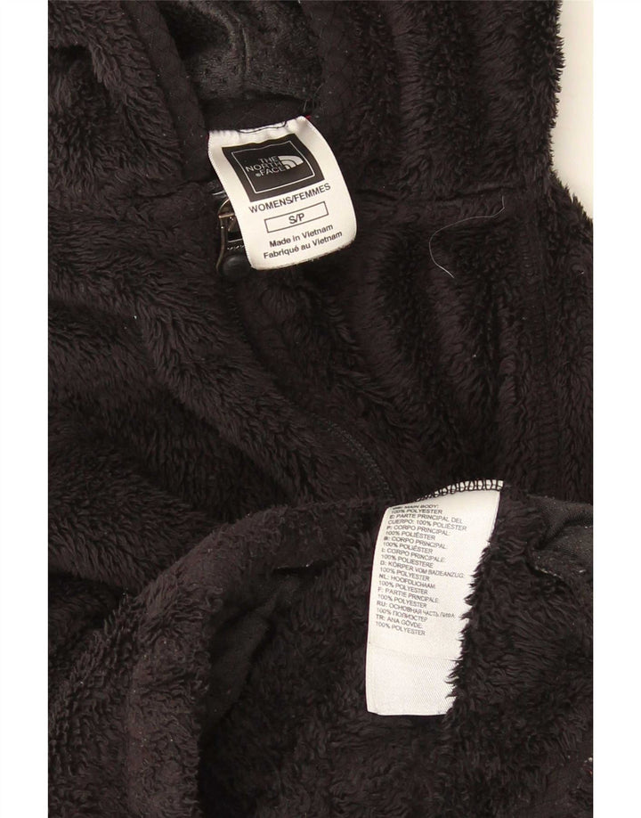 The North Face Womens Hooded Fleece Jacket UK 10 Small Black Polyester