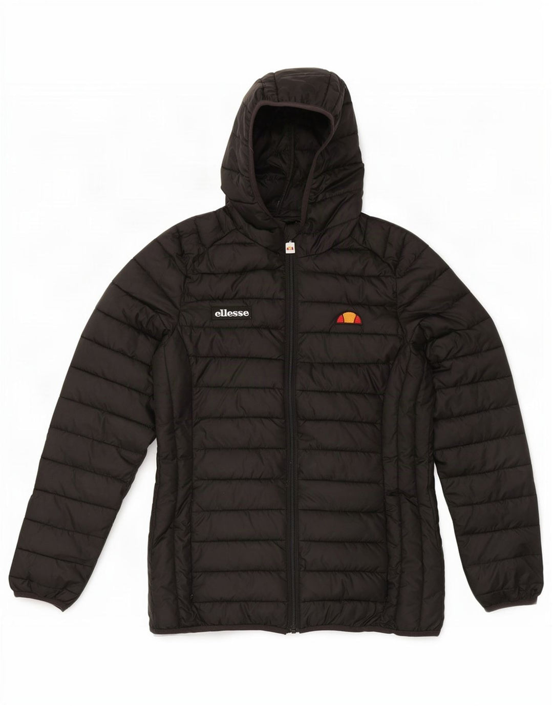 Ellesse Womens Hooded Padded Jacket UK 14 Large Black Polyester