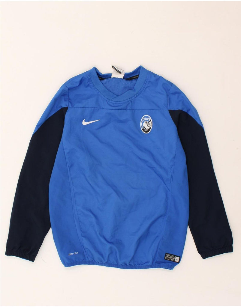 NIKE Boys Pullover Tracksuit Top 10-11 Years Medium  Blue Colourblock | Vintage Nike | Thrift | Second-Hand Nike | Used Clothing | Messina Hembry 