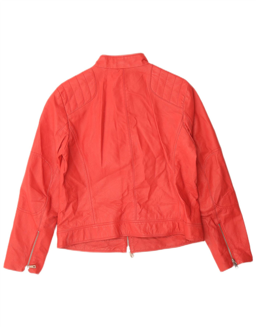 Linea Emme Womens Leather Jacket UK 16 Large Red