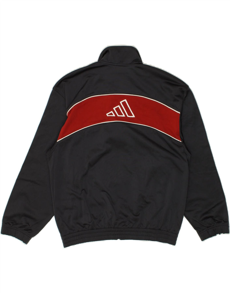 ADIDAS Boys Graphic Tracksuit Top Jacket 13-14 Years Black Colourblock Vintage Adidas and Second-Hand Adidas from Messina Hembry 