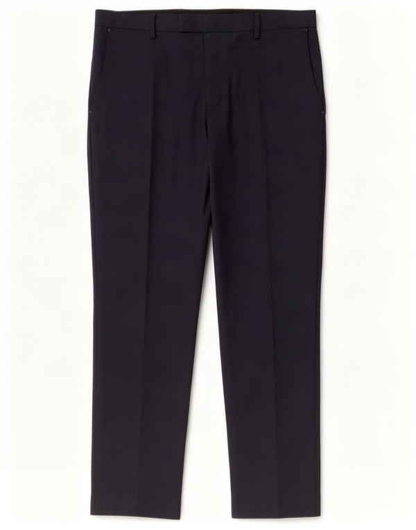 Marks & Spencer Mens Slim Fit Suit Trousers W36 L30 Navy Blue Viscose