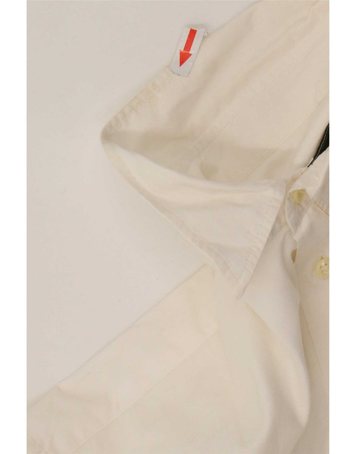 Vintage Mens Shirt Small White Cotton