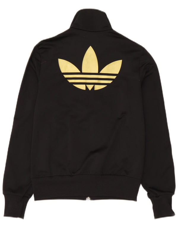Adidas Womens Graphic Tracksuit Top Jacket EU 38 Medium Black