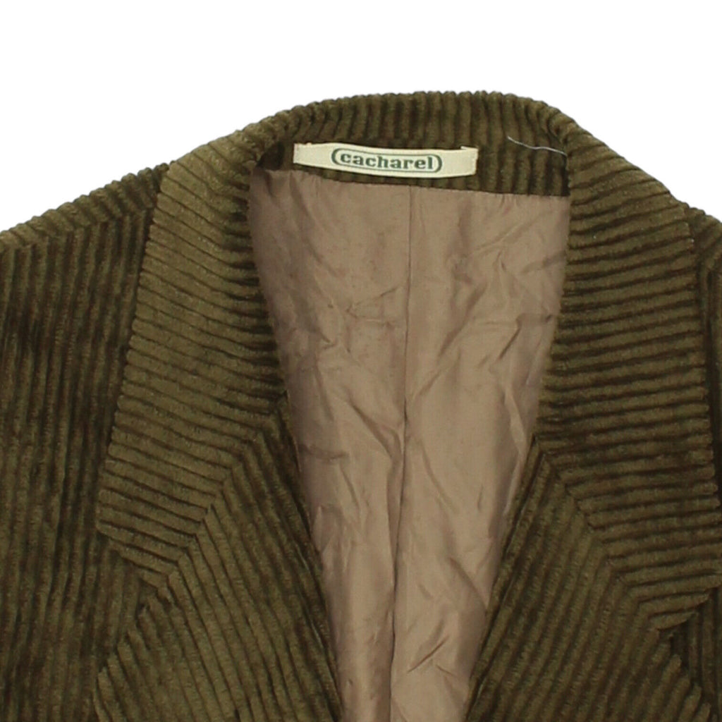 Cacharel Mens Green Brown Corduroy Blazer Jacket | Vintage Designer Suit VTG | Vintage Messina Hembry | Thrift | Second-Hand Messina Hembry | Used Clothing | Messina Hembry 