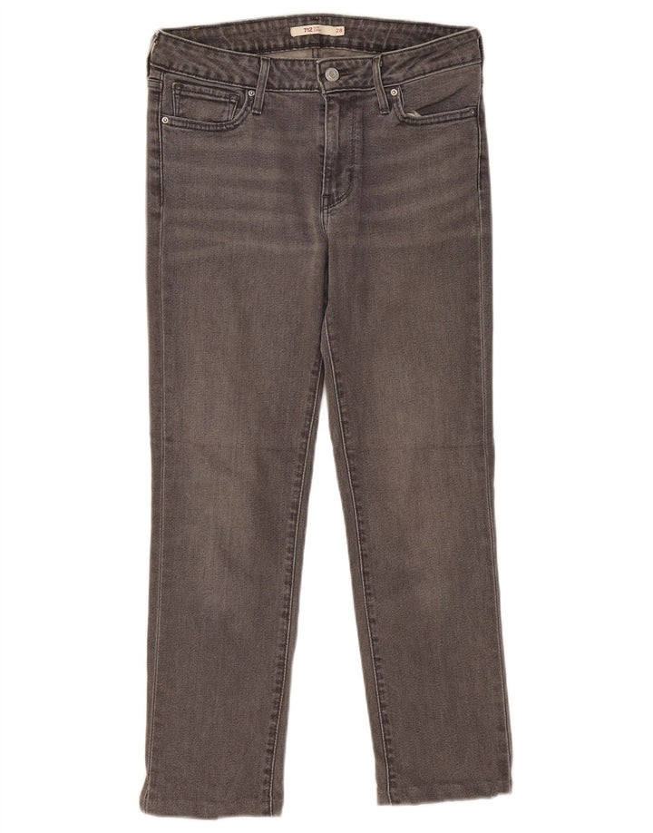 Levi's Womens 712 Slim Jeans W28 L26 Grey