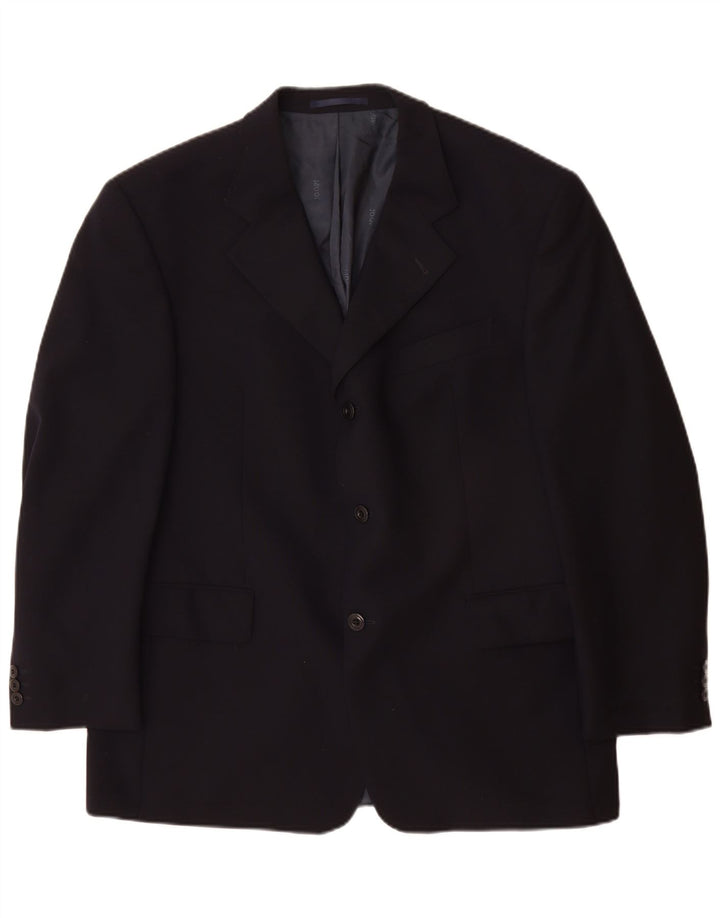 Cerruti 1881 Mens 3 Button Blazer Jacket UK 40 Large Navy Blue Virgin Wool