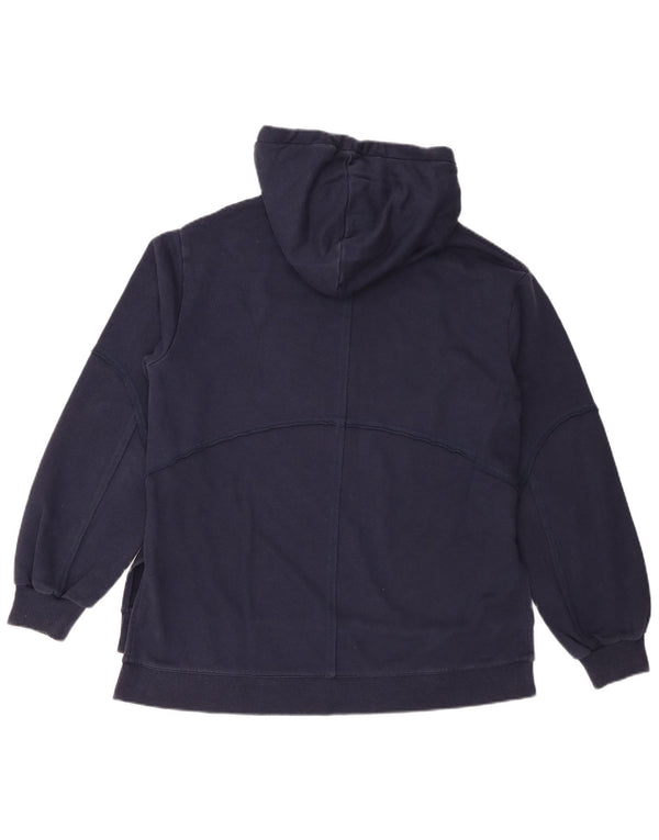 Sweaty Betty Womens Oversized Hoodie Jumper UK 10 Small Navy Blue Cotton