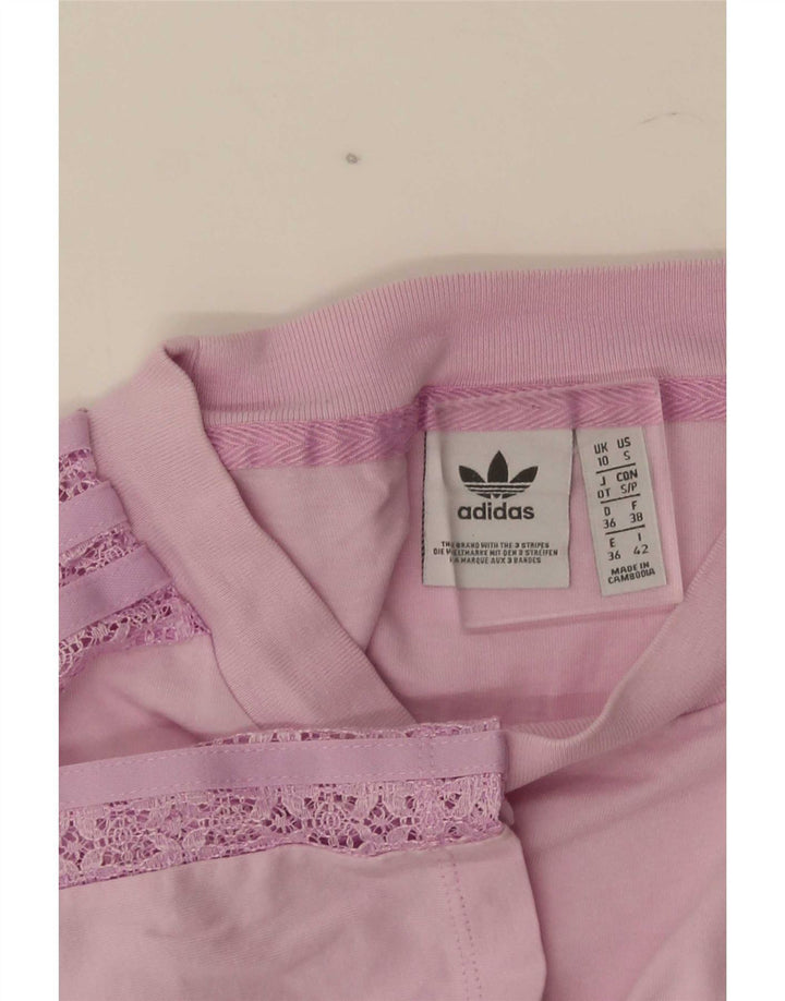 Adidas Womens Oversized Graphic T-Shirt Top UK 10 Small Pink