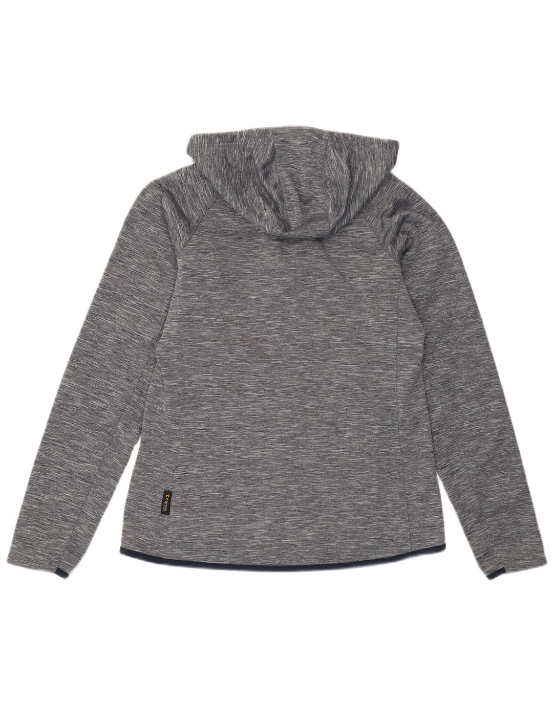 Jack Wolfskin Womens Zip Hoodie Sweater UK 12 medium Grey Flecked Polyester
