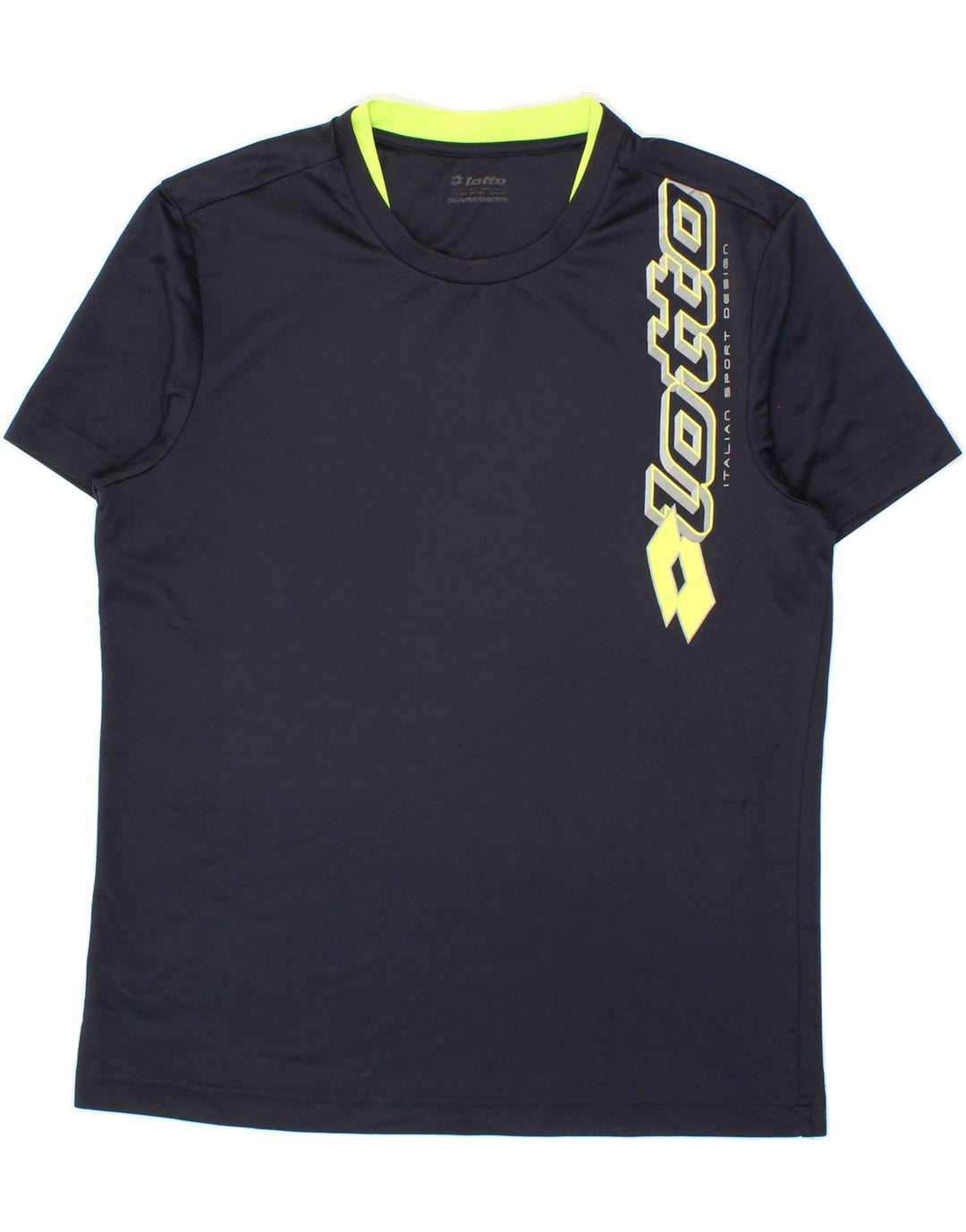 LOTTO Mens Graphic T-Shirt Top Medium Navy Blue Vintage Lotto and Second-Hand Lotto from Messina Hembry 