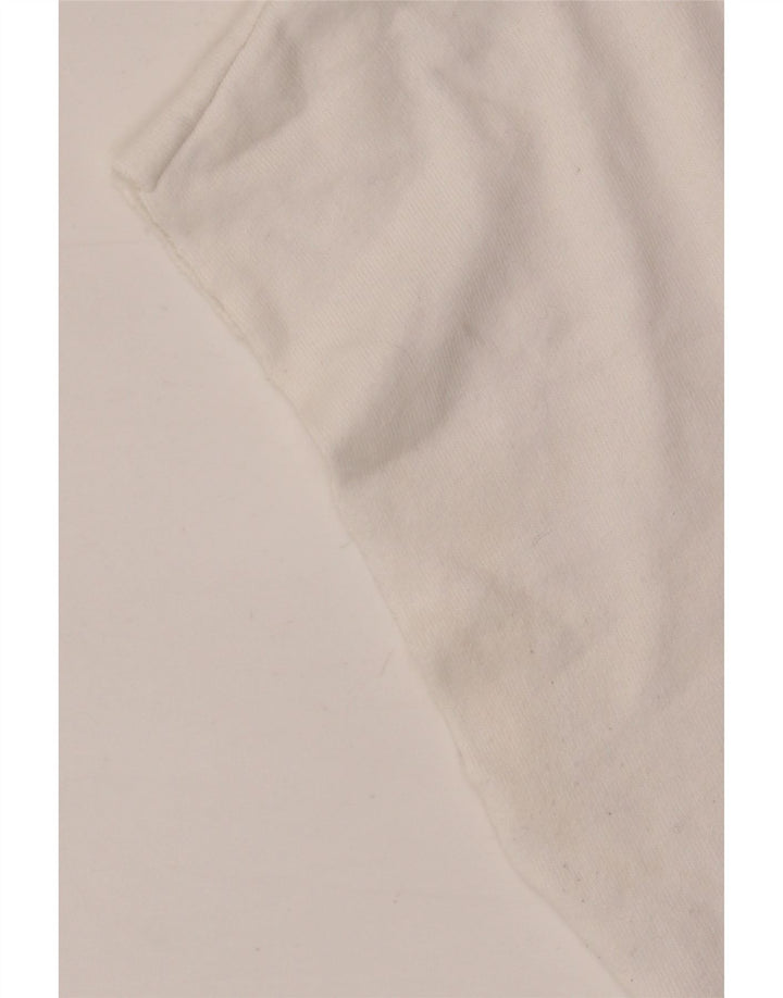 Calvin Klein Womens Graphic Zip Hoodie Sweater UK 12 Medium White