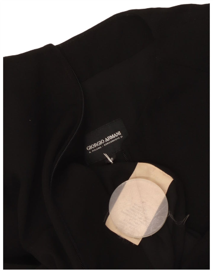 Giorgio Armani Womens Full Zip Blazer Jacket IT 38 XS Black Virgin Wool