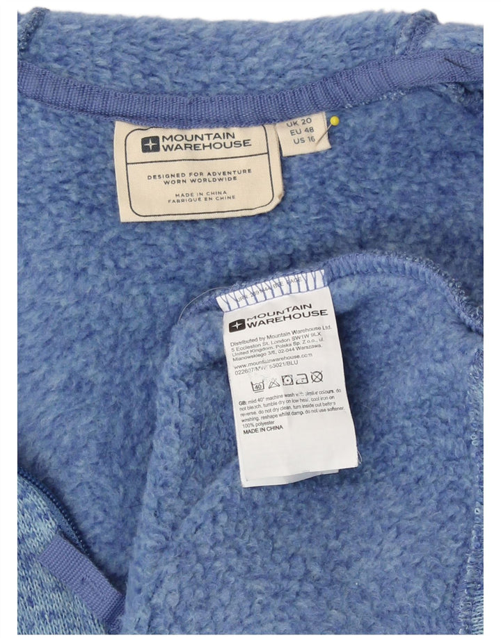 Mountain Warehouse Womens Tracksuit Top Jacket UK 20 2XL Blue Flecked