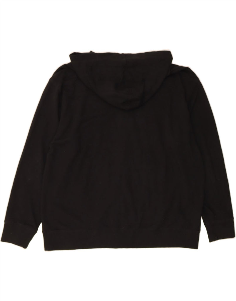 EDDIE BAUER Womens Oversized Zip Hoodie Sweater UK 18 XL Black Cotton Vintage Eddie Bauer and Second-Hand Eddie Bauer from Messina Hembry 