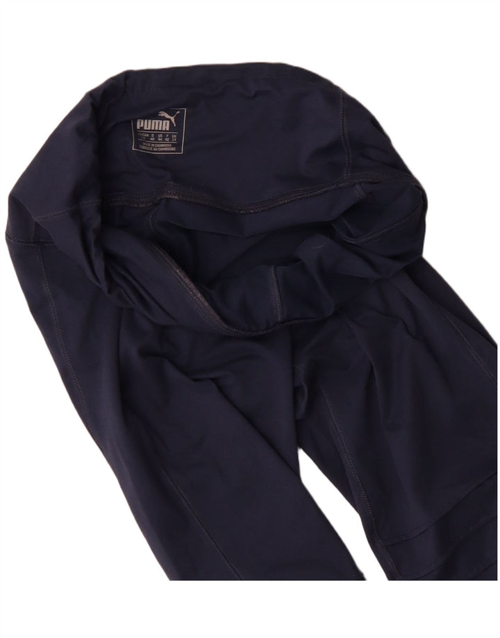 PUMA Womens Leggings UK 14 Large Navy Blue