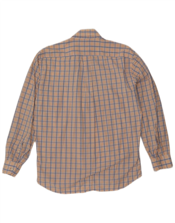 NAVIGARE Mens Shirt Medium Yellow Check Cotton