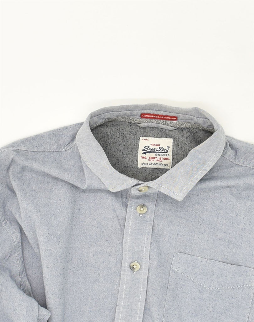 SUPERDRY Mens Shirt 2XL Grey Cotton | Vintage Superdry | Thrift | Second-Hand Superdry | Used Clothing | Messina Hembry 