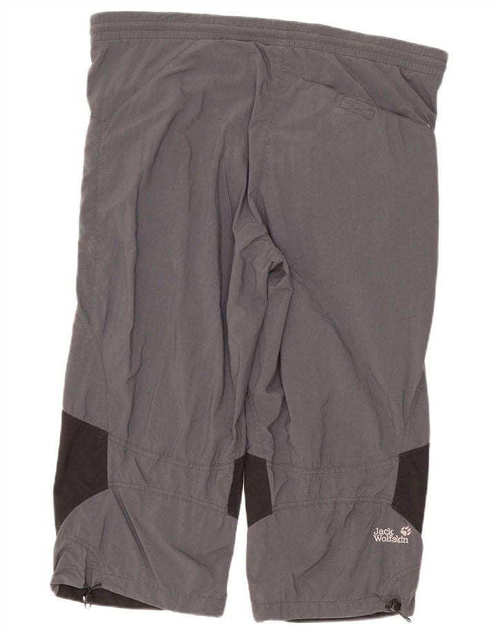 Jack Wolfskin Womens Capri Tracksuit Trousers UK 14 Medium Grey Colourblock