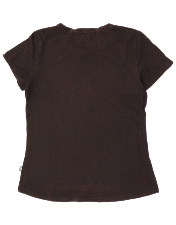 Puma Womens Graphic T-Shirt Top UK 12 Medium Black