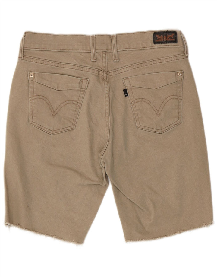 LEVI'S Womens 505 Denim Shorts W27 Small  Beige Cotton