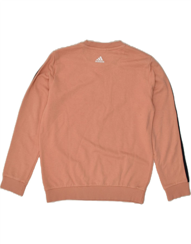 ADIDAS Boys Graphic Sweatshirt Jumper 11-12 Years Medium Beige Cotton | Vintage Adidas | Thrift | Second-Hand Adidas | Used Clothing | Messina Hembry 