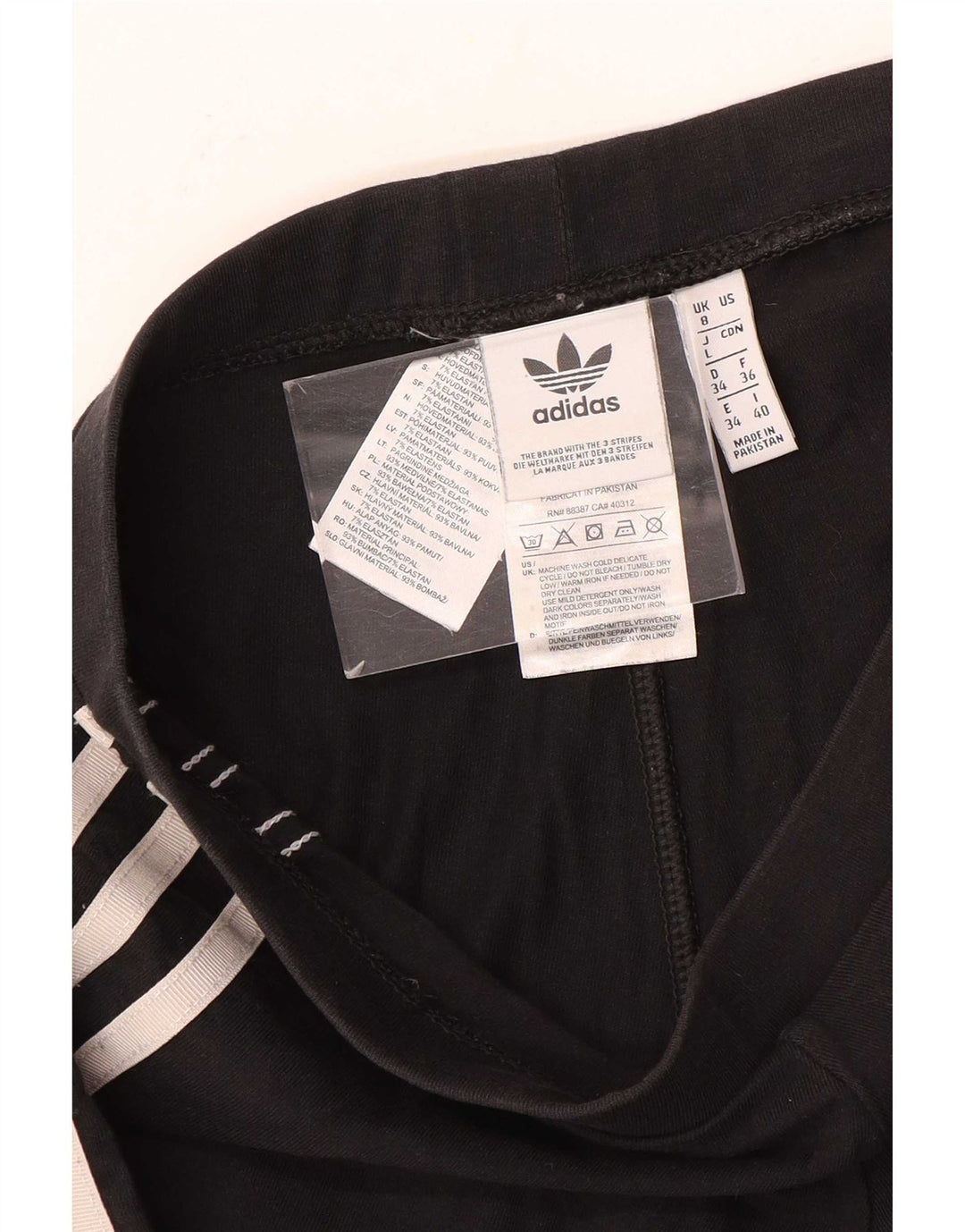 Adidas Womens Leggings UK 8 Small  Black Cotton