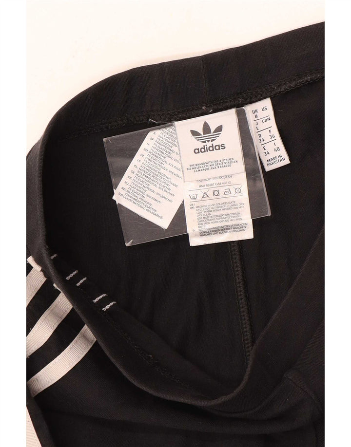 Adidas Womens Leggings UK 8 Small  Black Cotton