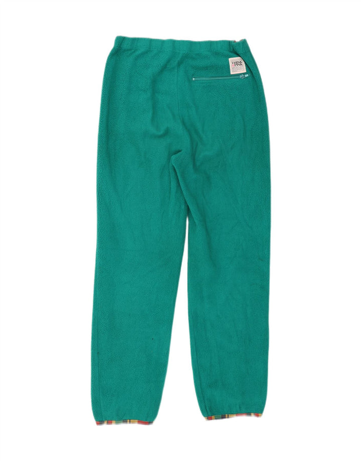 THINK PINK Womens Fleece Full Tracksuit IT 42 Medium  Green Colourblock